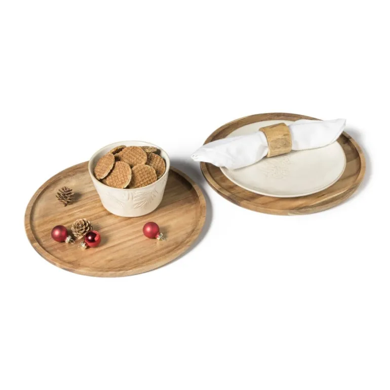 Acacia tray rond - ø28 cm