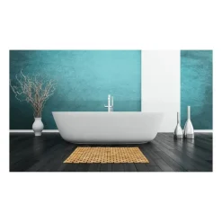 Badmat bamboe - 50x80 cm - met anti-slip strips
