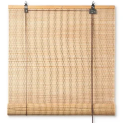 Bamboe rolgordijn - naturel - 60x130 cm