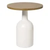 Bijzettafel Chico - bruin/beige - ø40x47 cm