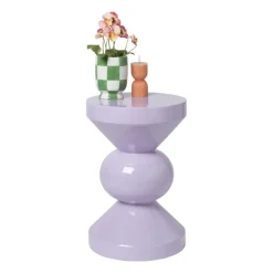 Bijzettafel diabolo - lila - ø33x50 cm