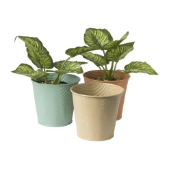 Bloempot patroon maat S - ø12x13 cm - oranje