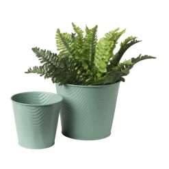 Bloempot patroon maat S - ø12x13 cm - groen