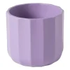 Bloempotje streep - paars - ø7x6.5 cm