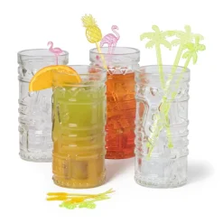 Cocktail roerstaafjes - palmboom - set van 12
