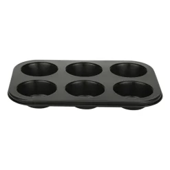 Cupcake bakvorm - zwart - 6 cups