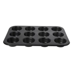 Cupcake bakvorm - zwart - 12 cups