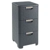 Curver ladeblok met 3 lades - grijs - 60x27.8x32.8 cm
