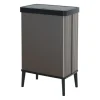 Curver prullenbak Verto - grijs/zwart - 54 liter
