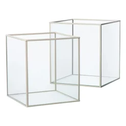 Deco box groot - beige - 20x16x16 cm