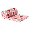 Deken met hartjesprint - roze/rood - 160x130cm