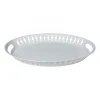 Dienblad metaal - wit - 42x33,5x4,5 cm