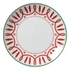 Dinerbord holly jolly - rood - ø26.8x2.8 cm