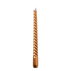 Dinerkaars metallic twist - koperkleurig - ø2x25 cm