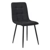 Eetkamerstoel chenille - zwart - 90x53.5x44.5 cm