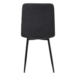 Eetkamerstoel chenille - zwart - 90x53.5x44.5 cm