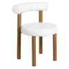 Eetkamerstoel Ruby - teddy beige/bruin - 73x56.5x53 cm