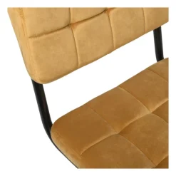 Eetkamerstoel Yara velvet - oker - 82.5x56x55 cm