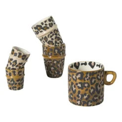 Espresso mok animal - bruin - 100 ml