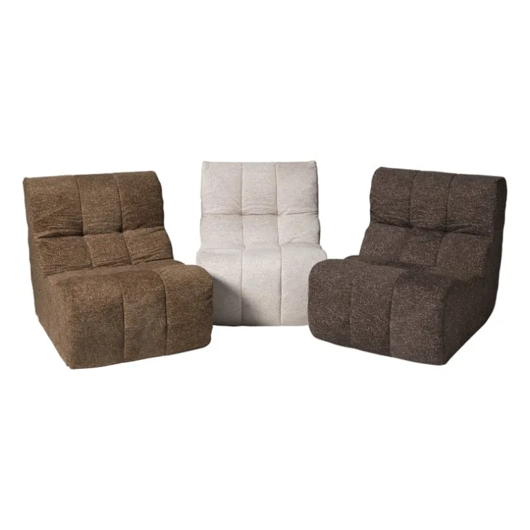 Fauteuil chenille - donkerbruin - 87x72x66 cm