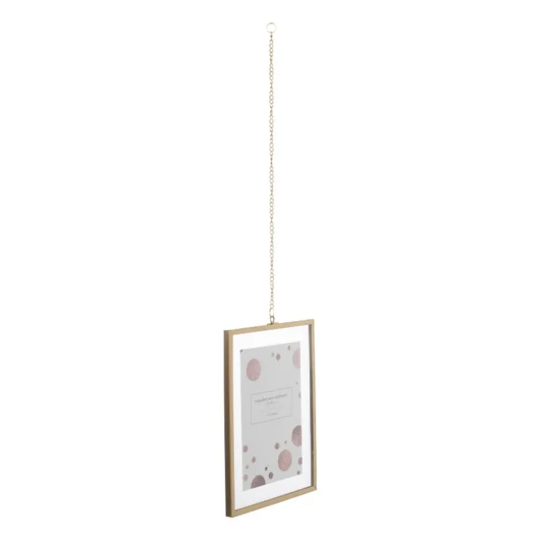 Fotolijst met ketting - 20x15x1 cm - goudkleurig