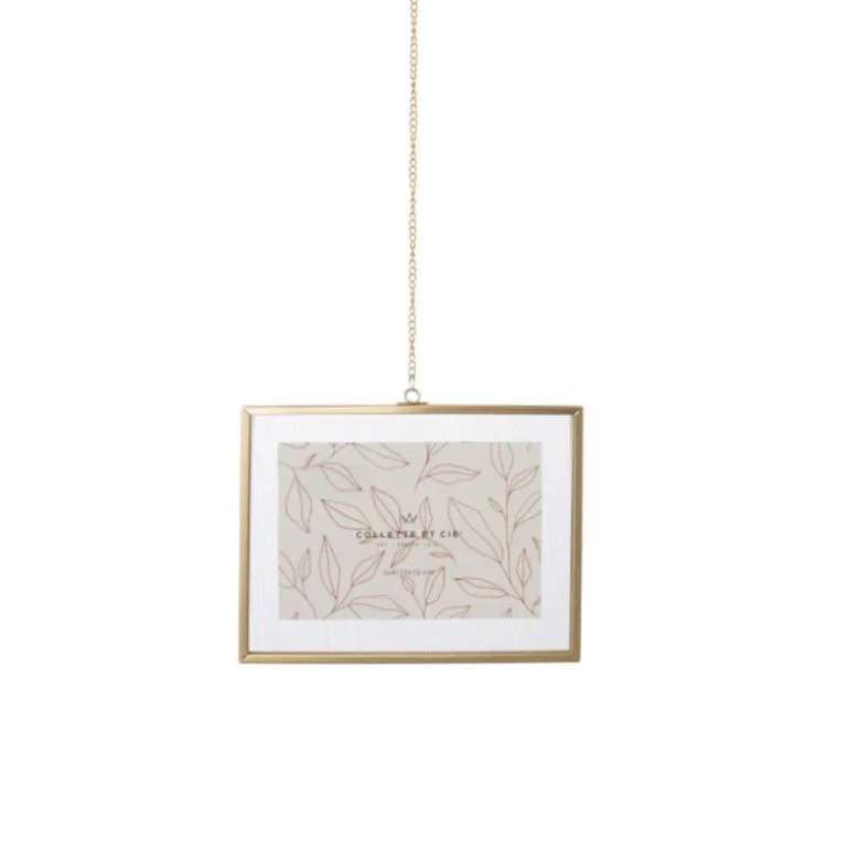 Fotolijst met ketting - 15x20x1 cm - goudkleurig