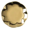 Gebaksbordje goud - keramiek - ø15.5x2 cm
