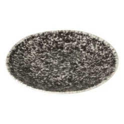 Gebaksbordje Roots - zwart/wit - ø18x2.2 cm