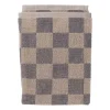 Handdoek blokjes - antraciet/taupe - 50x50 cm
