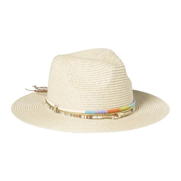 Hoed met kralen - beige/multikleur