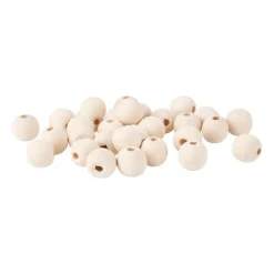 Houten kralen - naturel - 30 stuks