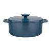 Hugo Kennis braadpan met deksel - gietijzer - blauw/zwart - ø24 cm