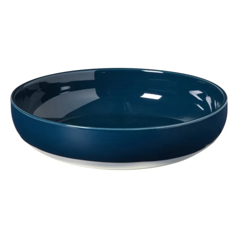 Hugo Kennis diep bord - blauw/wit - ø22 cm