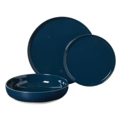 Hugo Kennis diep bord - blauw/wit - ø22 cm