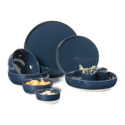 Hugo Kennis schaal - blauw/wit - ø15 cm