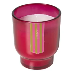 Kaars in glas - roze - ø7.5x8.5 cm