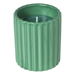 Kaars in potje - groen - ø7.8x9 cm