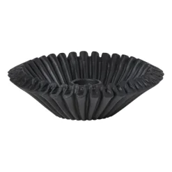 Kandelaar wave - zwart - ø13.5x4 cm