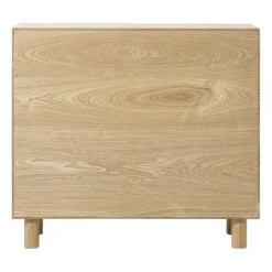 Kast Japandi met 2 deuren - bruin - 80x72x33 cm