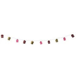 Kerst lichtslinger met huisjes - multikleur - 165 cm