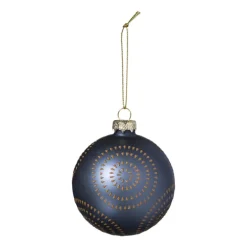 Kerstbal cirkels stipjes - bruin