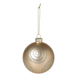 Kerstbal cirkels stipjes - goudkleurig