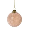 Kerstbal frozen - lichtbruin