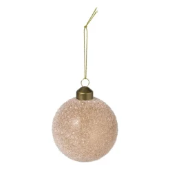Kerstbal frozen - lichtbruin