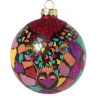 Kerstbal giraf - glas - ø8 cm