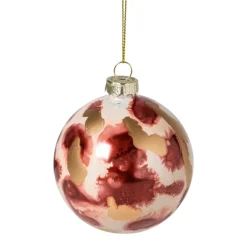 Kerstbal glossy - bordeauxrood