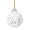 Kerstbal LED stippen - wit