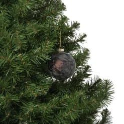 Kerstbal mat satijn - zwart