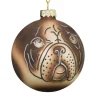 Kerstbal mopshond - glas - ø8 cm
