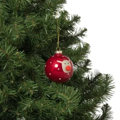 Kerstbal rendier - rood